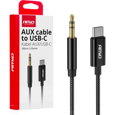 AMiO 04294 USB-C na TYP AUX Mini Jack 3,5mm 1m
