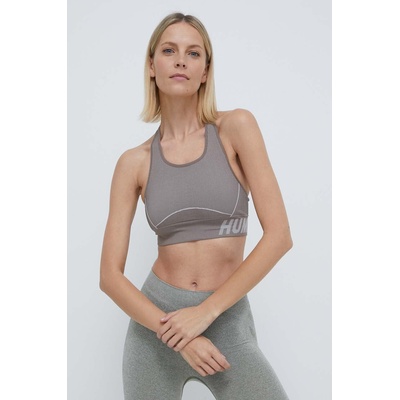 Hummel Спортен сутиен Hummel Christel Seamless hmlTE SPORTS в бежово с меланжов десен (213753)