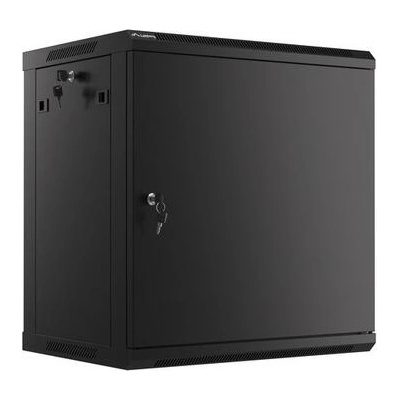 Lanberg Комуникационен шкаф, Lanberg rack cabinet 19" wall-mount 12U/600x450 for self-assembly with metal door black (flat pack) (WF01-6412-00B)