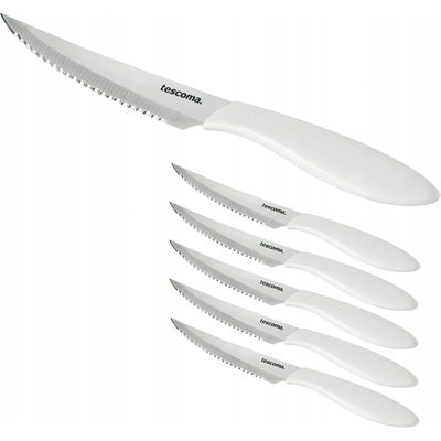 Nôž na steaky PRESTO 12 cm 6 ks BIELY TESCOMA