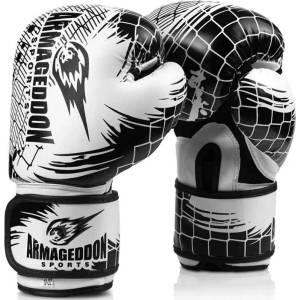 Armagedon sports Боксови ръкавици Armageddon Sports черно бели (ARM110-white)