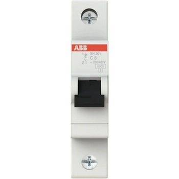 ABB Автоматичен прекъсвач ABB SH201-C6 - 1 P, 6 A, 6 kA (2CDS211001R0064)