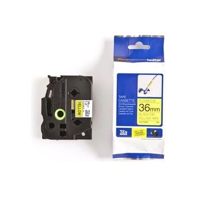 páska BROTHER TZFX661 čierne písmo, žltá páska FLEXIBLE ID Tape (36mm) (TZEFX661)