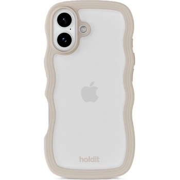 Holdit Калъф Holdit - Wavy, iPhone 17, бежов/прозрачен (7330985168260)