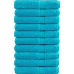 vidaXL Премиум кърпи за сауна SOLUND 10 бр тюркоаз 80x200 см 600 gsm (137460)