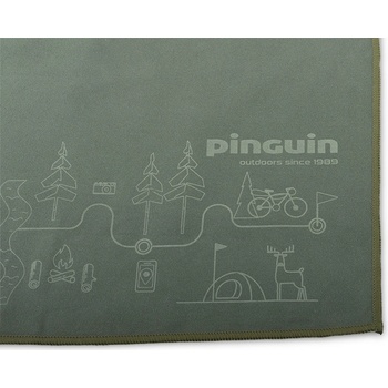 Pinguin ručník Micro Towel Map M 40 x 80 šedá