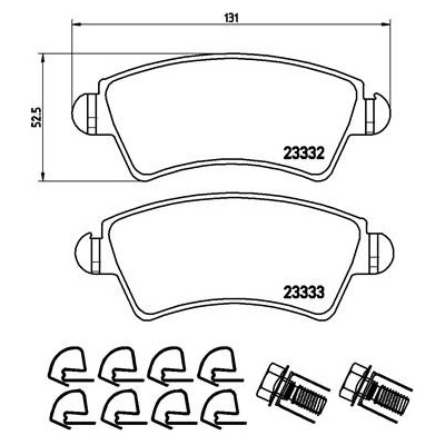 BREMBO Sada brzdových platničiek kotúčovej brzdy P61067