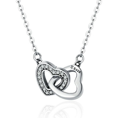 P&J Jewellery Stříbrný Spojené srdce SN27