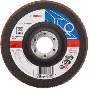 Bosch Шлифовъчен диск с ламелен профил X551, EfM D = 125 мм; G = 40, ъглова 2608607353 (2608607353)