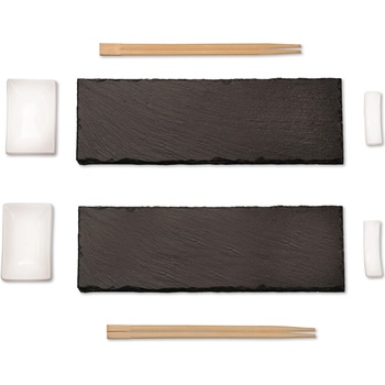 Kesper Súprava na sushi 8 ks 2x bridlica 30x10cm 2x keramické misky 2x paličky 2x držiak