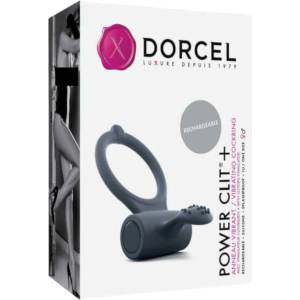 Dorcel Power Clit Plus - акумулаторен вибриращ пенис ринг (черен)