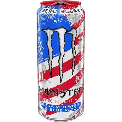 Monster Ultra Red White & Blue Razz 473 ml – Zbozi.Blesk.cz