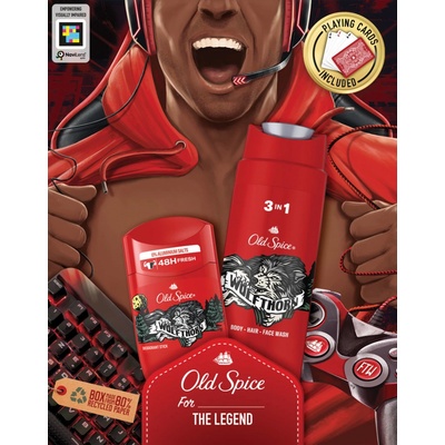 Old Spice Captain tuhý dezodorant 50 ml a sprchový gél Captain 250 ml plus otvárač na fľaše Old Spice