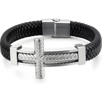 HARAHU Гривна Big Cross - Черна / Сребриста KP32504 (32504)