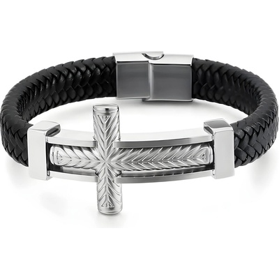 HARAHU Гривна Big Cross - Черна / Сребриста KP32504 (32504)