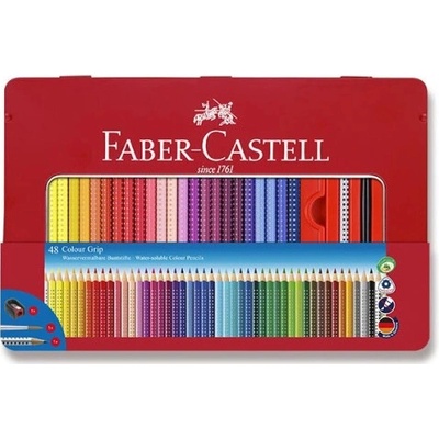 Faber Castell Grip pastelky 2001 plechová krabička 112448 48 farieb