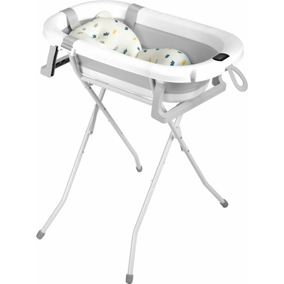 Ricokids RK 287 Skládací vanička se stojanem teploměrem a vložkou bílo šedá