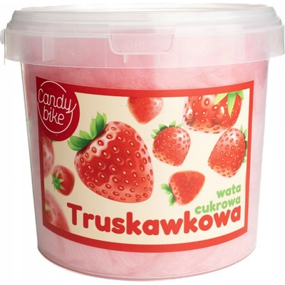 Candy Bike Cukrová vata v kyblíku 1 l s příchutí jahody 17 g
