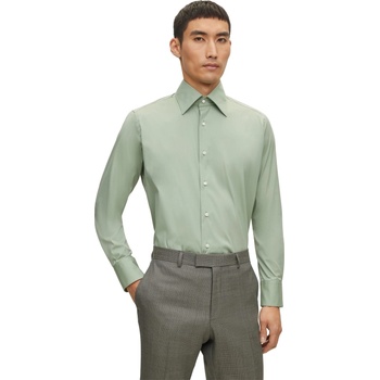 HUGO BOSS Риза Boss Men's Long Sleeve Plain Shirt - Light/Green