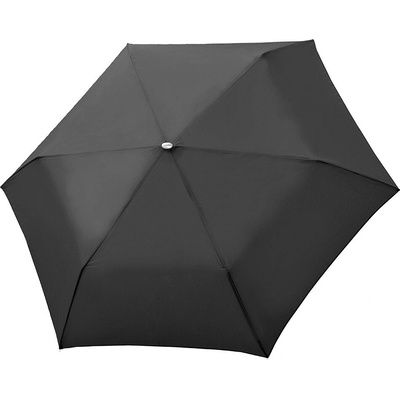 Omnie Slim Uni skladací mechanický elegantný dámsky dáždnik čierny