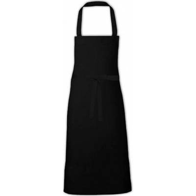 Link Kitchen Wear Extra široká klasická dlouhá zástěra na grilování Černá X999