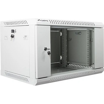 Lanberg Комуникационен шкаф Lanberg rack cabinet 19" wall-mount 6U / 600x450 for self-assembly (flat pack), grey (WF01-6406-10S)