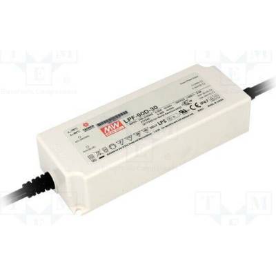 MEAN WELL LPF-90D-30 Napájecí zdroj: spínaný; LED; 90W; 30VDC; 3A; 90÷305VAC; 127÷431VDC
