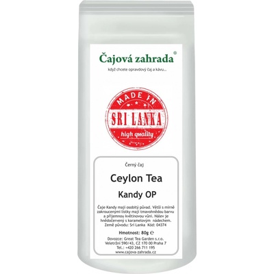 Čajová zahrada Ceylon Kandy černý čaj 80 g