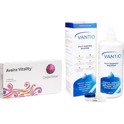 Cooper Vision Avaira Vitality 6 čoček + Vantio Multi-Purpose 360 ml s pouzdrem