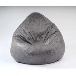 PUFRELAX Пуф, круша, 320л. , Nirvana Grande - Smoke Grey, Перящ се калъф, Пълнеж от Полистиролни перли, Гама Premium (PUF-G-NGR-PT-MNGRE) - topmarket
