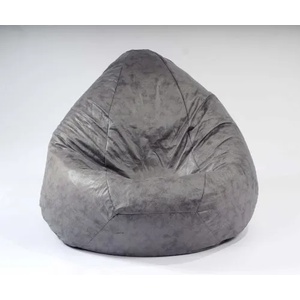 PUFRELAX Пуф, круша, 320л. , Nirvana Grande - Smoke Grey, Перящ се калъф, Пълнеж от Полистиролни перли, Гама Premium (PUF-G-NGR-PT-MNGRE) - topmarket