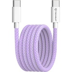 Techsuit Кабел за данни Type-C за Apple, Android, PD60W, супер бързо зареждане, 1 м - (PCB114D) - лилав
