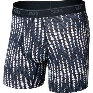 Saxx Мъжко синтетично термобельо Saxx Quest Quick-Dry Mesh Boxer Brief Fly 6'' Synthetic base layer - Summits / Cinder - размер XXL (014-2478-1015)