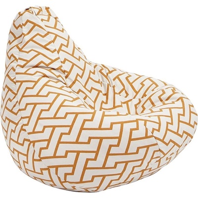 PUFRELAX Пуф круша за деца 4-14 г. , 160л. Nirvana Light, Zappity Orange, Перящ се калъф, Пълнеж от Полистиролни перли, Гама Premium (PUF-G-NL-PT-ZAO)