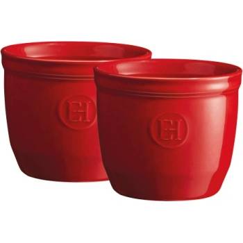Emile Henry К-т 2 бр купички / рамекини "ramekins set n°8" - цвят червен (eh 4008-34)