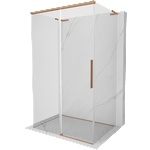 Mexen Rox-3S L трислойна душ кабина, плъзгаща, 130 x 75 см, прозрачна, матиран мед - 8C2L-130-075-65-00-3S (8C2L-130-075-65-00-3S)