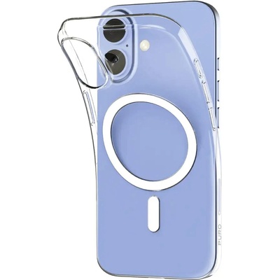 PURO 0.3 MAG Ultra-Slim TPU калъф, съвместим с MagSafe за iPhone 17 - прозрачен (PUIPC176303MAGTRGRS)