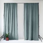 Linen Tales Сиво-синьо ленено перде 140x300 cm Blue Fog - Linen Tales (LT-CURTNTU-140x300-BF)
