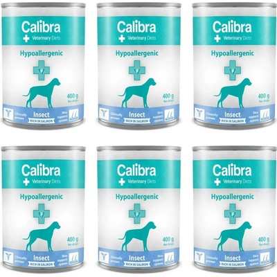 Calibra Veterinary Diets Dog Hypoallergenic Insect & Salmon 6 x 400 g