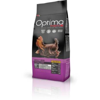 VISAN Optima nova adult mini chicken & rice (пиле и ориз) 65% месо grain free, Хипоалергична, Суперпремуим храна за кучета над 10 месеца 0, 8 кг