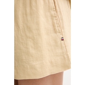 Tommy Hilfiger къс панталон дамски от лен (WW0WW49637) - answear - 101,68 лв