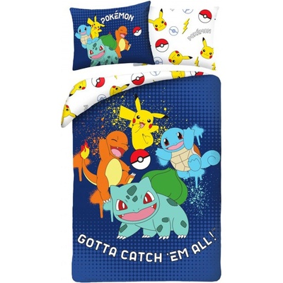 Halantex obliečky Pokémon Gotta Catch Em All 140x200 70x90 POK-1020BL