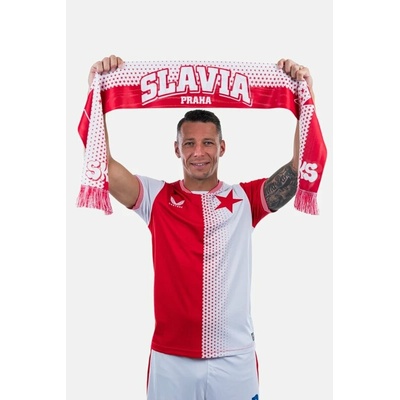 SK Slavia Praha šála Slavia x Pasta Oner Home 25/26 červená bílá