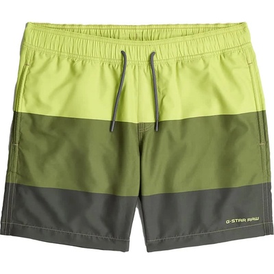 G-STAR Бански гащета G-Star Dirik Color Block swimming shorts - Green (Bright Chartreuse Color Block)