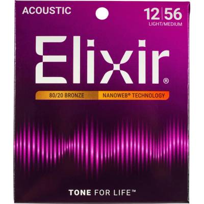 Elixir Nanoweb 80/20 Bronze Light-Medium