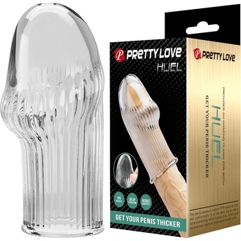 Ръкав за уголемяване на главичката, оребрен - Pretty Love Huel Clear (DEBRA01920)