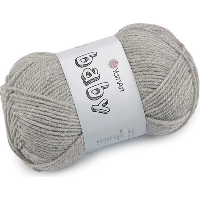 Pletací příze Baby 50 g Varianta: 13 (195) šedá holubí, Balení: 1 ks 61632/160041/286250