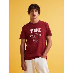 Celio Червена мъжка тениска Celio Feklyn Celio | Cherven | МЪЖЕ | S