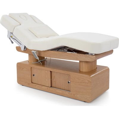 Fabulo Amaris Elektrické wellness lehátko s vyhrievaním a LED osvetlením Farba: krémová 195*75 cm | 110 kg | krémová