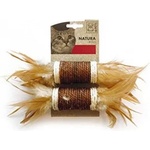 Mpets Играчка за котки M-Pets Natura Rolls Pack - Котешка играчка 2бр рулца с пера, натурална 24x4, 5x4, 5 см - Белгия 20601299